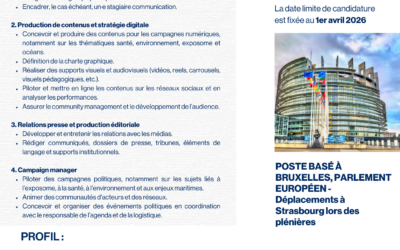 Recrutement – Responsable de la communication et de la mobilisation à Bruxelles